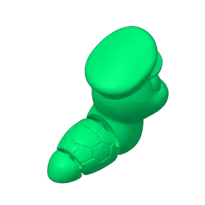 FlexiSlugs Captain Turtle - Flexi Articulated Chibi Slug STL