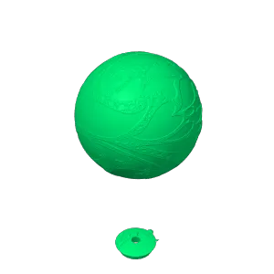 #3-d Heart design moon
