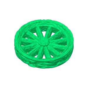 Wooden Wheel Fidget Ring with Spinning Rim