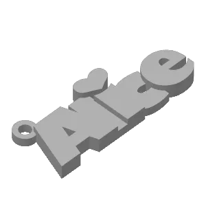 Alice name keychain