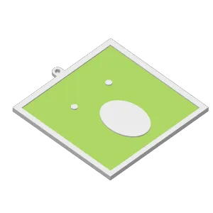 Llavero Emoji Cuadrado Boquiabierto