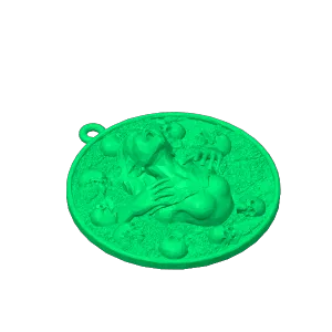 girl head souls pendant