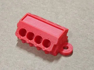 Engine block V8 keychain