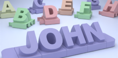 3D name from letters