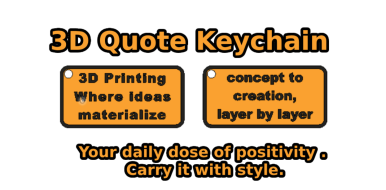 3D Quote Keychain Collection