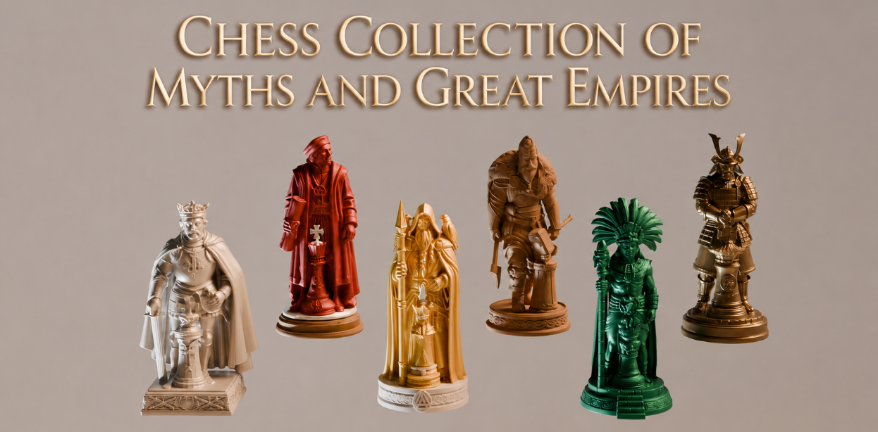 Colección de ajedrez de mitos - temáticas y grandes imperios