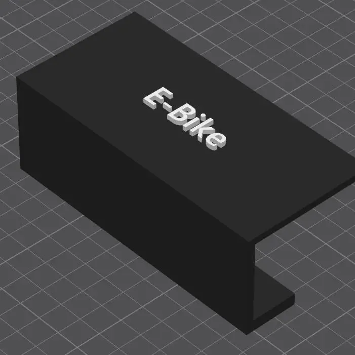 Cable Wall Mount with Raised Label "E-Bike"