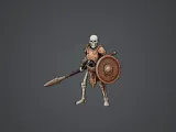 Skeleton Spearman with Shield - Tabletop Miniature-3