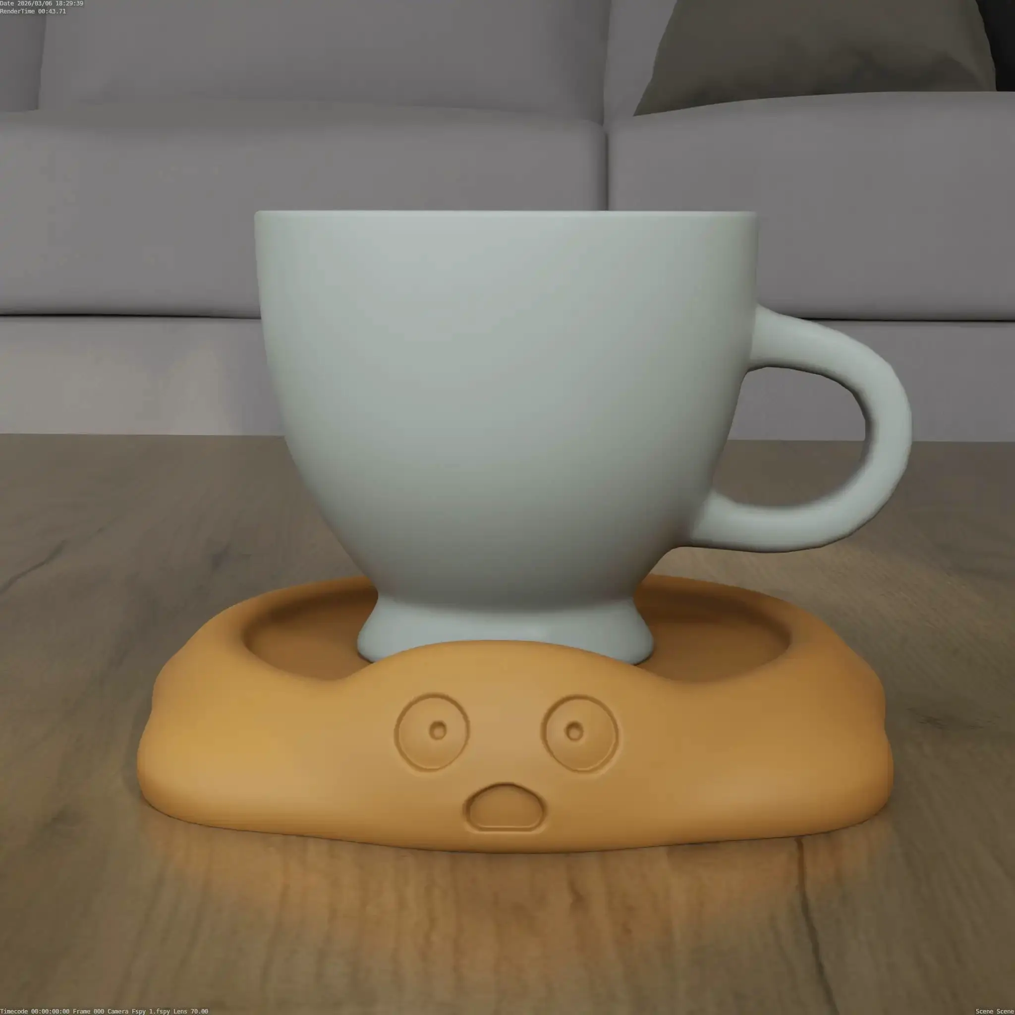 Funny Face Coaster STL Model