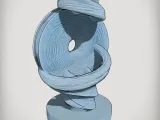 Decoration Sound Sculpture Model Abstract Wave-1