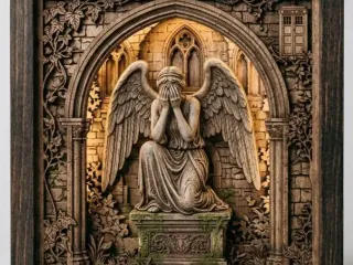 Weeping Angel Tile -Angelica