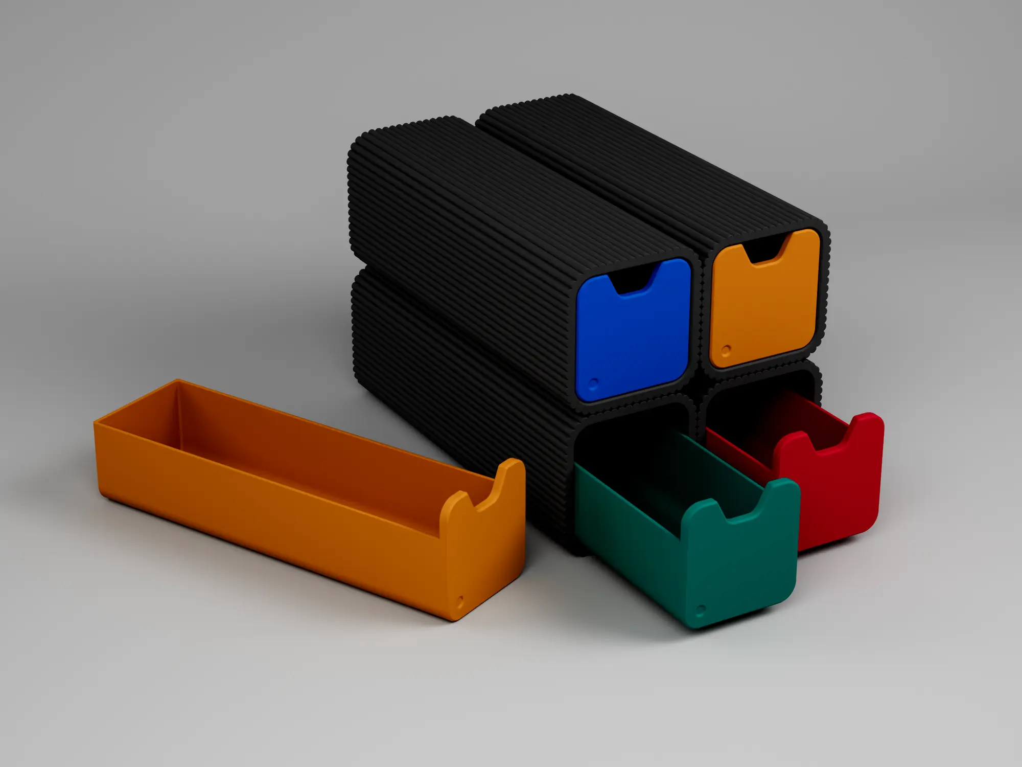 Ribbed Modular Storage System | Stackable Drawers (5 Sizes)