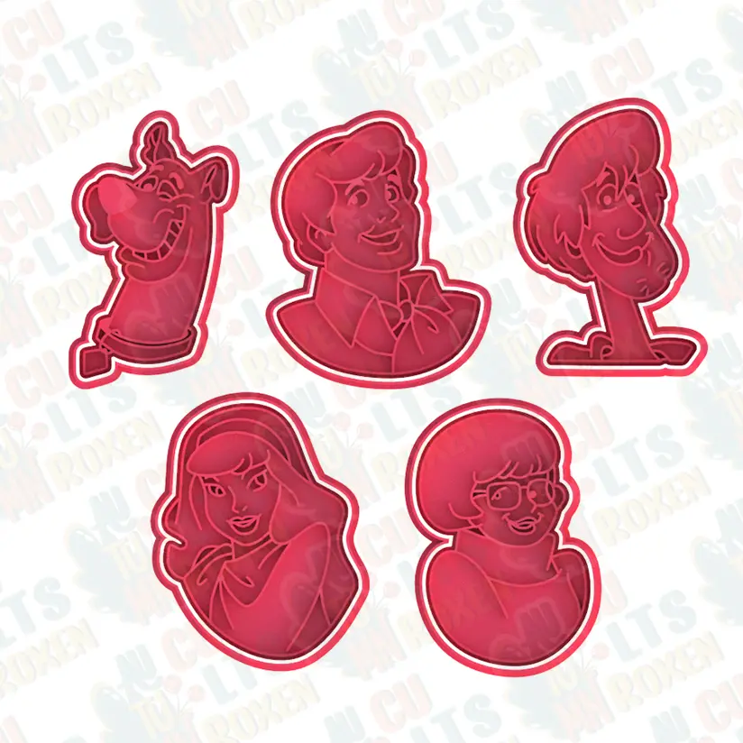 Scooby Doo cookie cutter set of 5