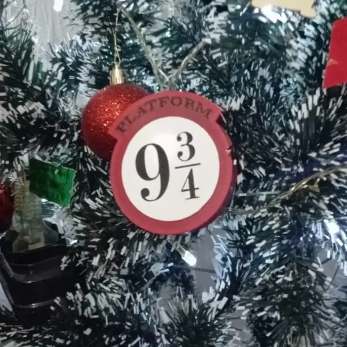 LOGO PLATAFORMA 9 3/4 PARA PISCA DE ARVORE DE NATAL