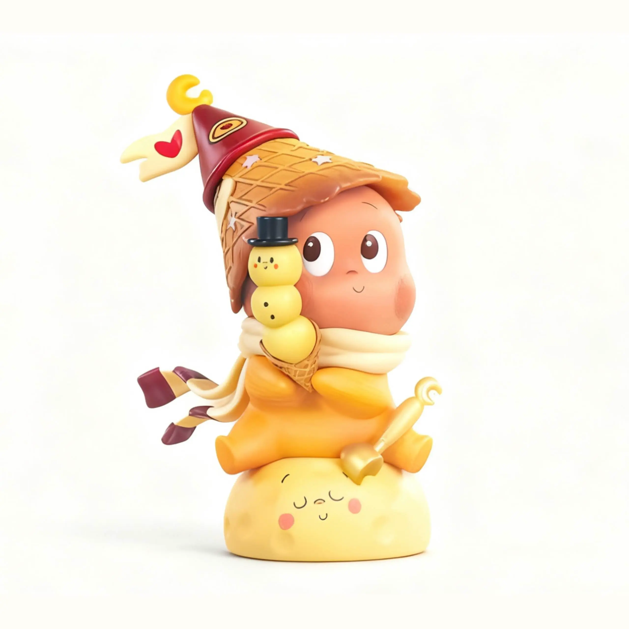 Cute and lovely star character ornament with an ice cream