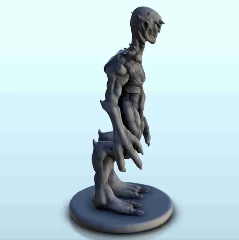 Alien con manos y pies grandes 2 - miniaturas ciencia ficción