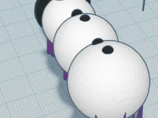 Snowman ornament with six supports