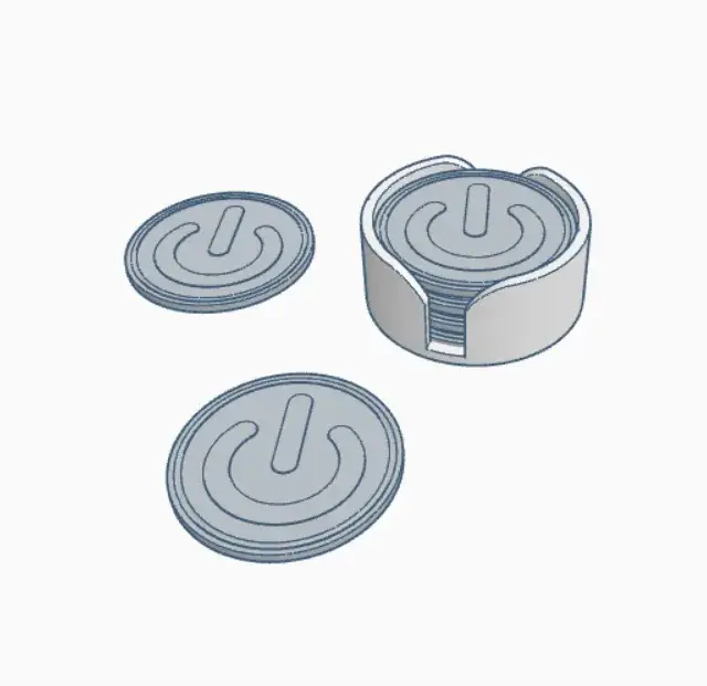 ON COASTERS AND HOLDER