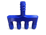 1/2" 1 in 4 out 5 way barbed pvc adapter -0