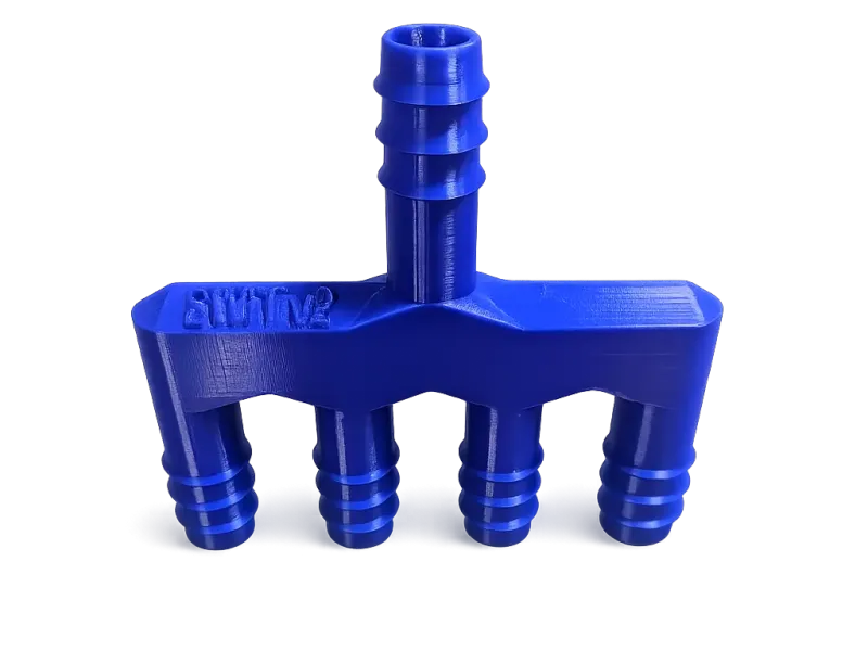 1/2" 1 in 4 out 5 way barbed pvc adapter 