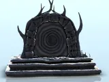 Magic stone gate with tree roots and platform (7) - miniatur-3