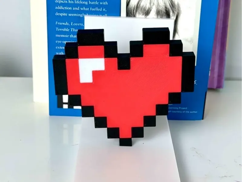 Fermacarte cuore pixelato