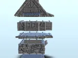 Medieval house in stone and wood with fireplace (1) - miniat-3