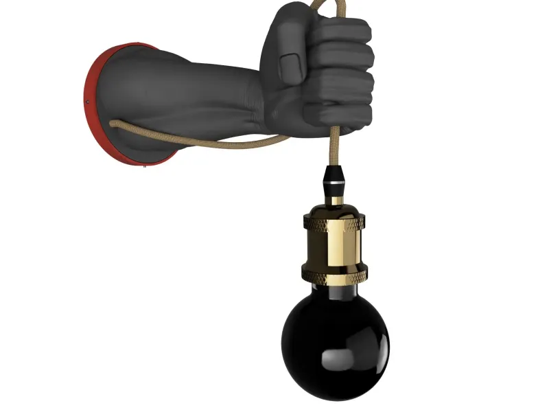 Sculptural Arm and Hand lamp, for ceiling or wall