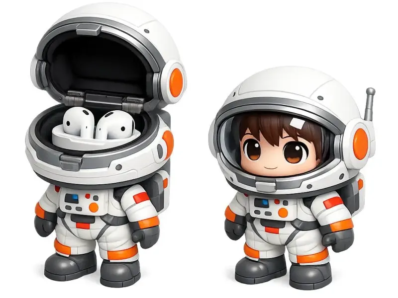 Boîtier porte-écouteurs Astronaute Chibi – Espace Anime fonctionnel
