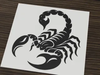 Scorpion tribal silhouette stencil