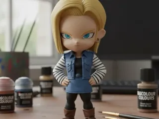 Chibi Android 18 – Elegancia Letal