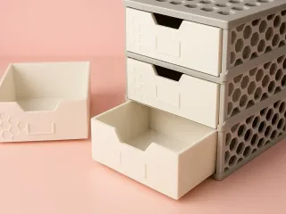 Drawer Box with hexagonal pattern