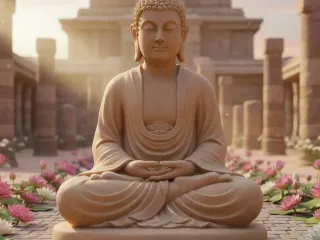 Buddha meditating