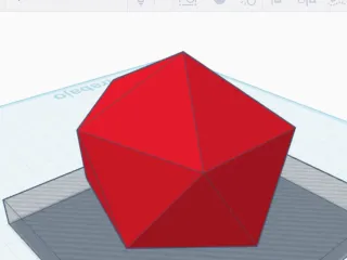 Icosaedro con una cara plana