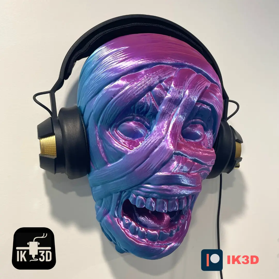 НАСТЕННЫЙ ДЕРЖАТЕЛЬ ДЛЯ НАУШНИКОВ MUMMY HEAD - БЕЗ ПОДСТАВКИ