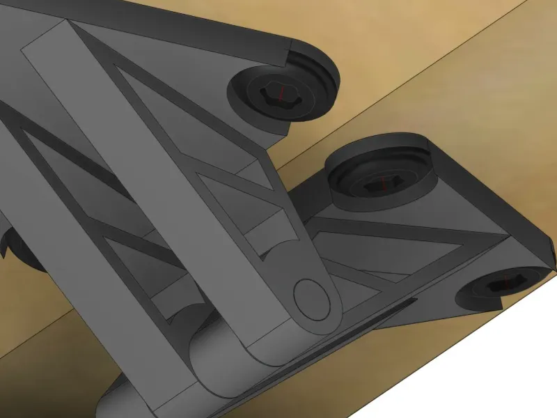 charnière angle 15 ° - 15° angle hinge