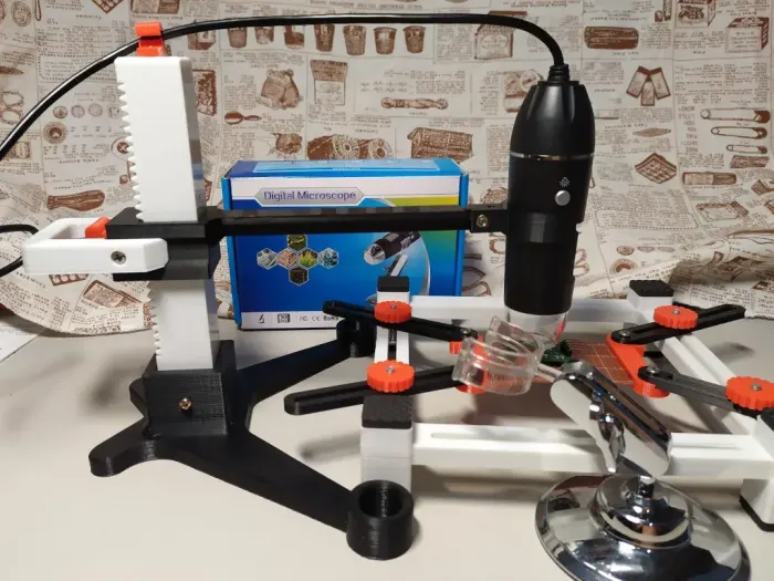Remote Control Microscope Stand 3D Printer Files | 3MF File | USB Digital Microscope Stand | Creality Cloud