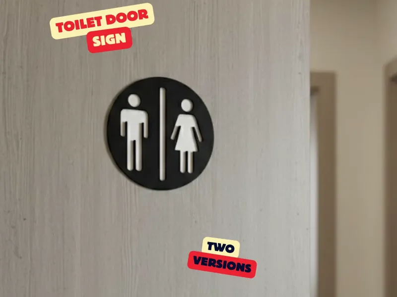 TOILET DOOR SIGN