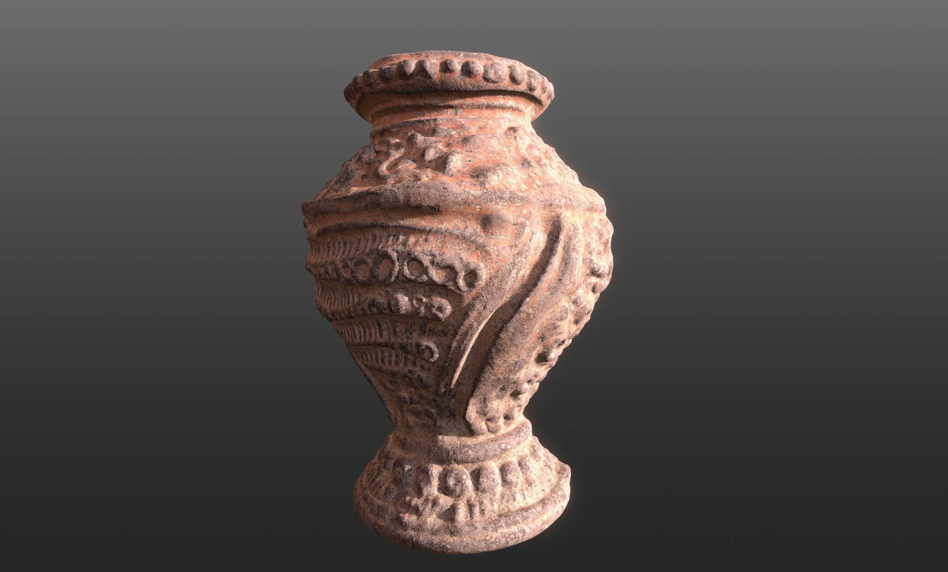 Mandala Pişmiş Toprak Saksı
