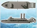 Armed paddle steamer with cannons (4) - miniatures ACW scene-4
