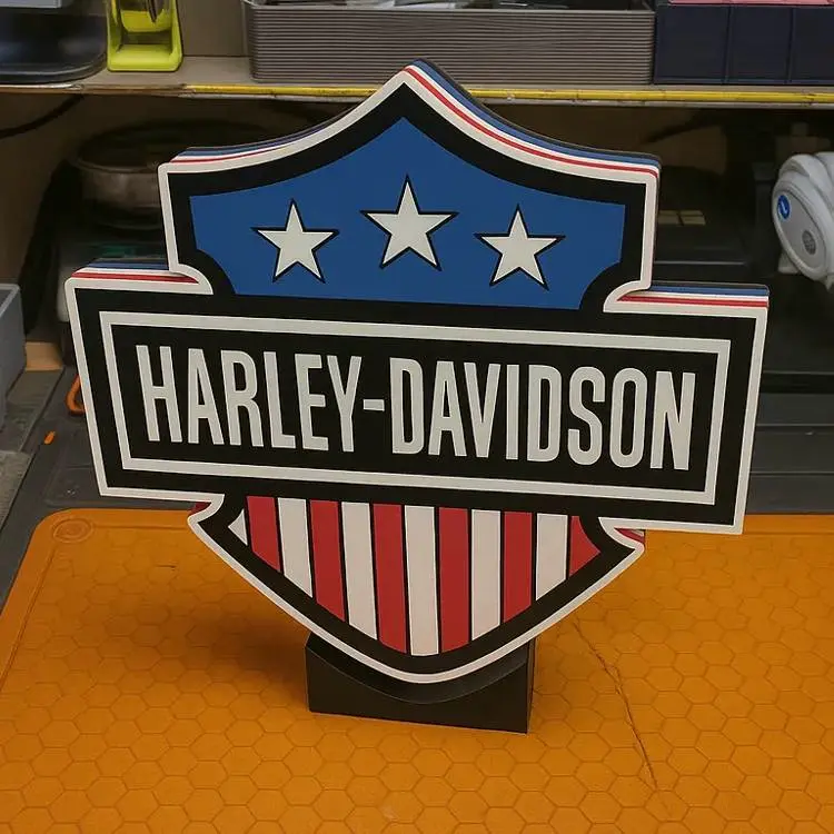 Harley American Flag LED Lightbox