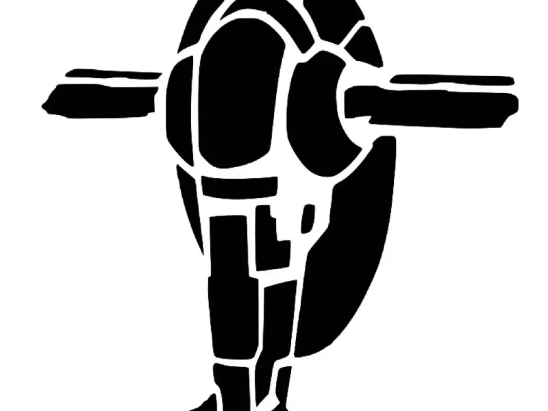 Slave I ship stencil