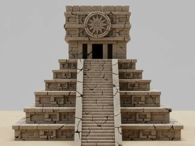 Sunwheel Sanctuary – Ancient Pyramid Ruins Diorama