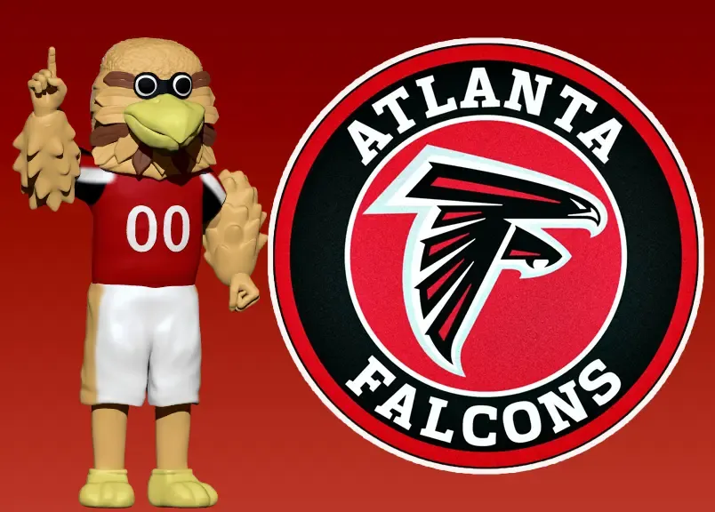 NFL - ATLANTA FALCONS VOETBALMASCOTTE BEELDJE