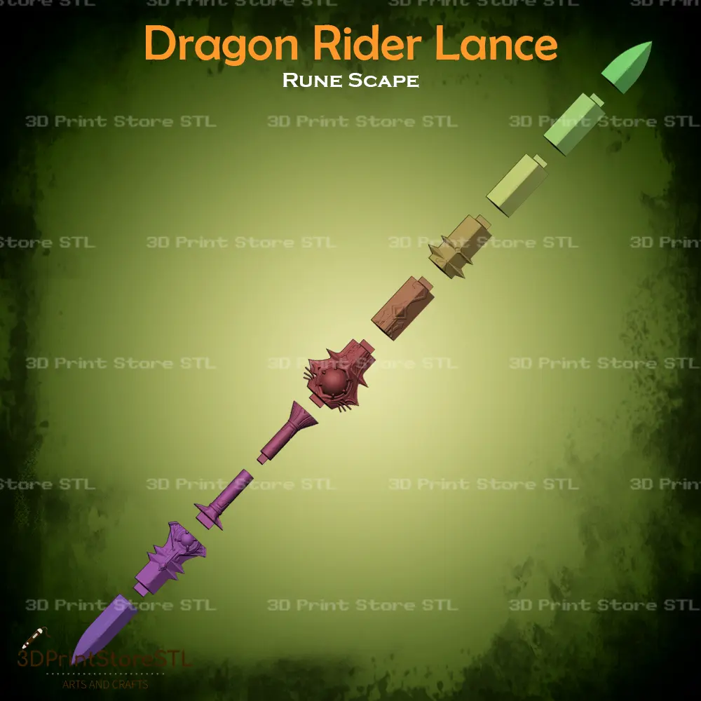 Dragon Rider Lance Cosplay Rune Scape - STL File