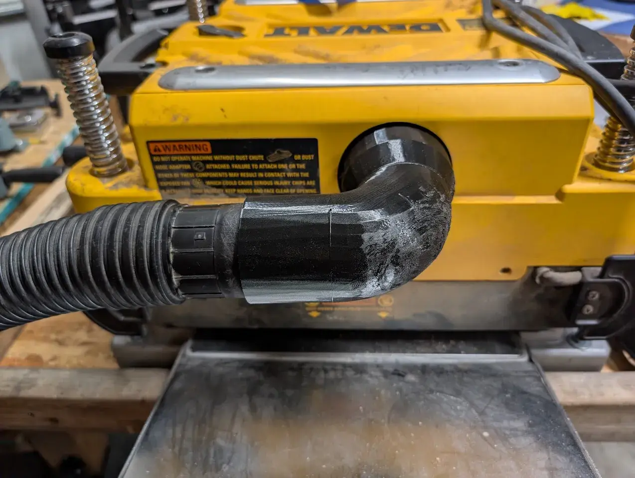 Dewalt DW735 Thickness Planer Dust Collection 3x 90 adapter