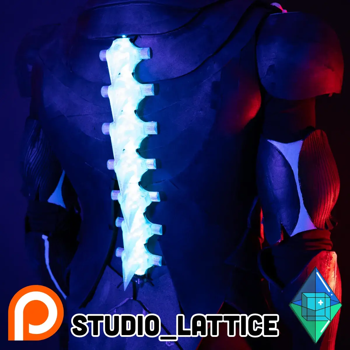 Kaiju No 8 Light up Spine 3D Printed Light up Cosplay