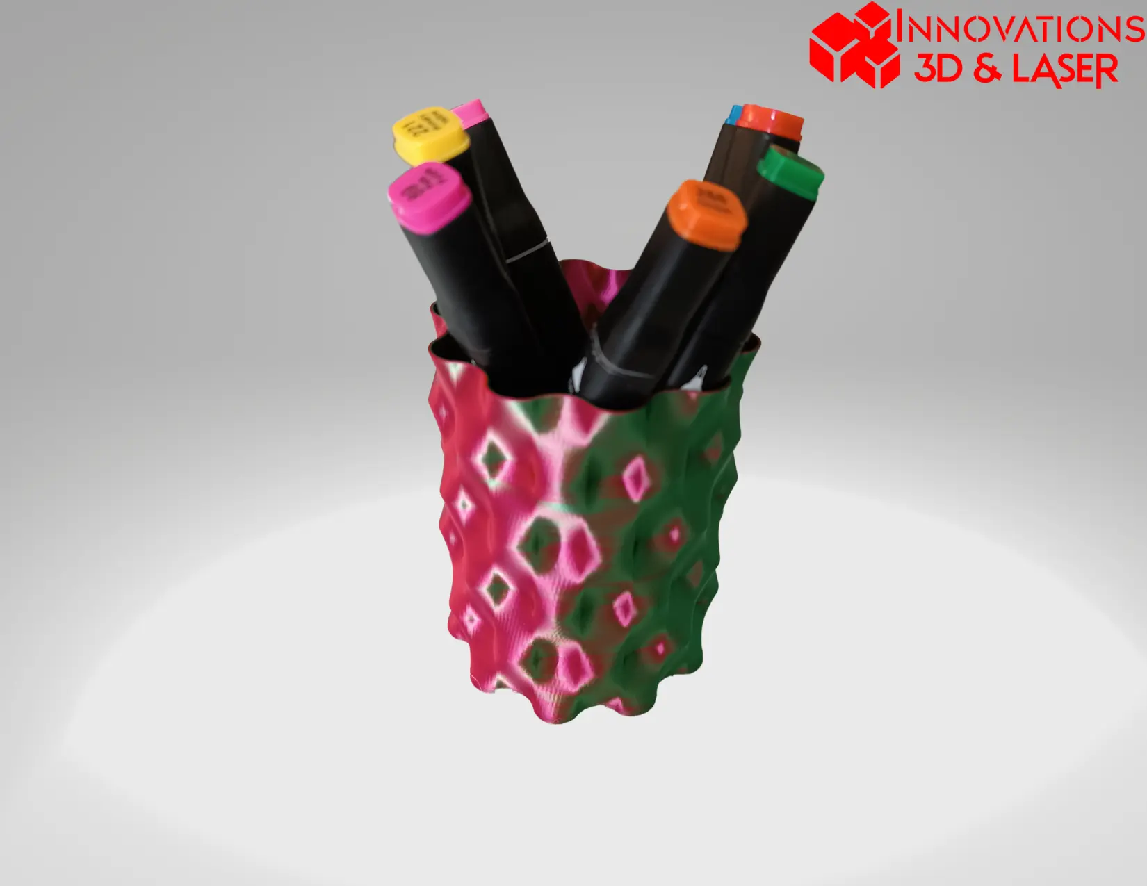 Archivos 3D - Cubilete con diseño geométrico - Diseño personalizado