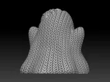 Knitted Ghost With Brain-6