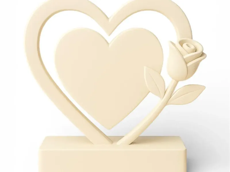 Cuore con Base - Soprammobile Design